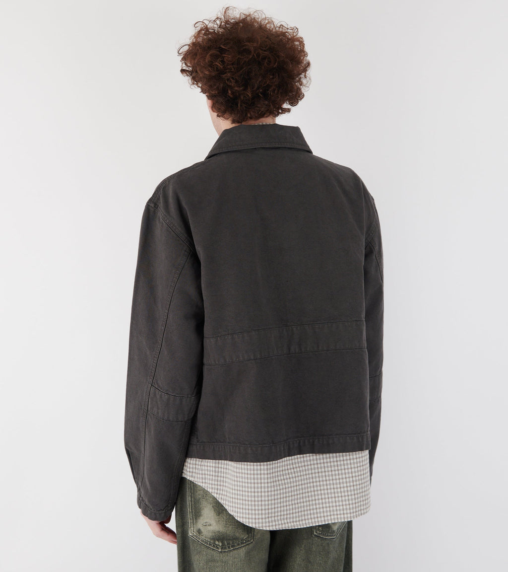 Courier Jacket Washed Grey Canvas