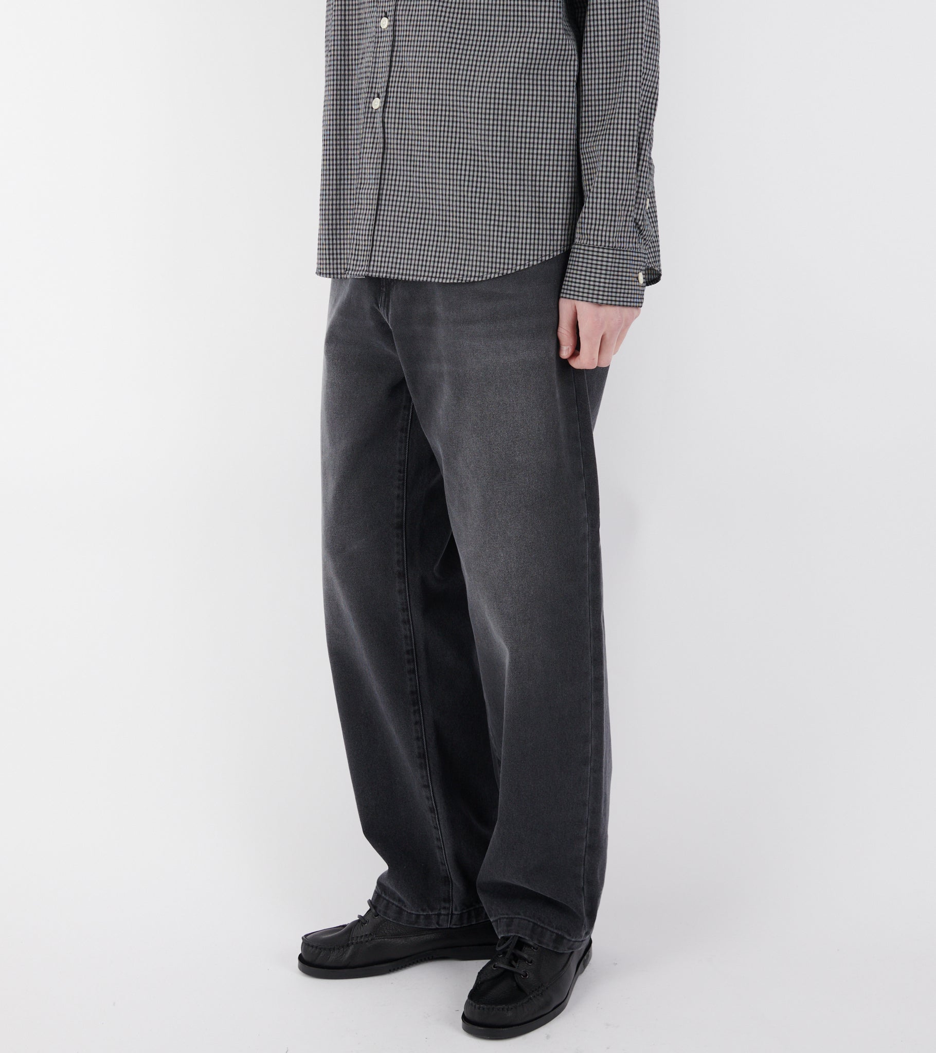 Landon Pant Black Worn Bleached