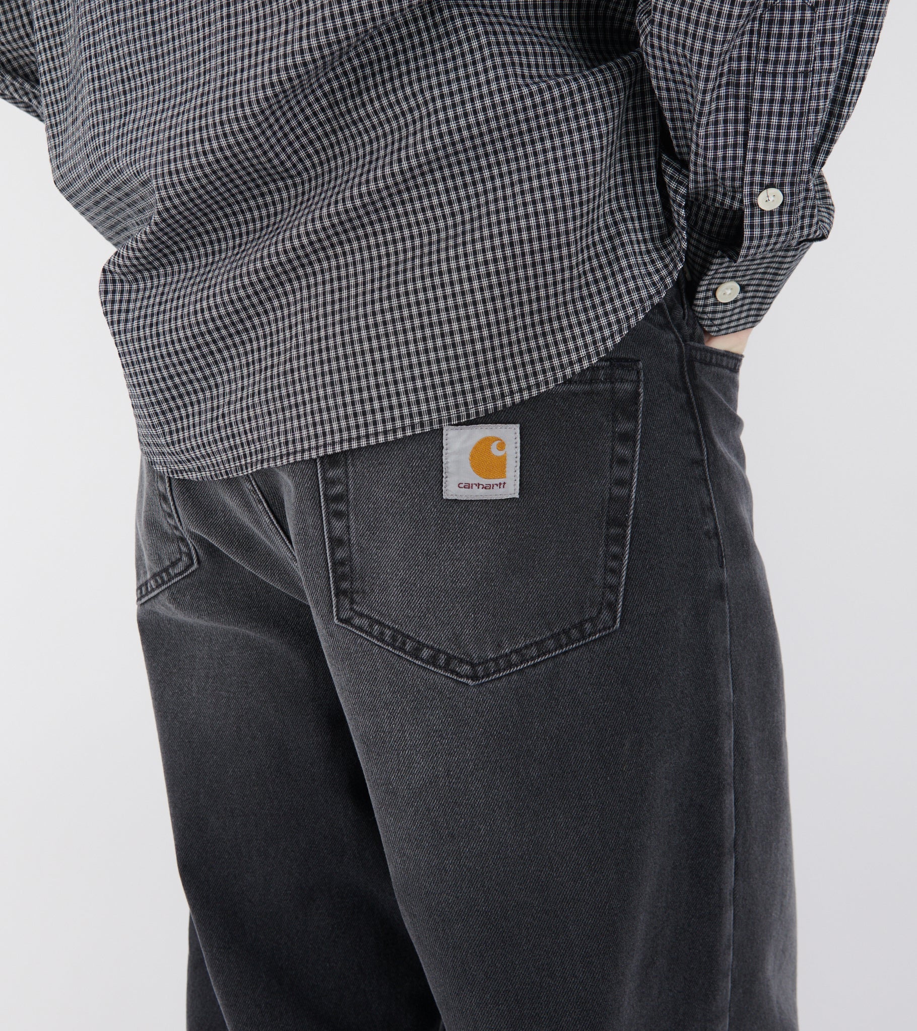 Landon Pant Black Worn Bleached
