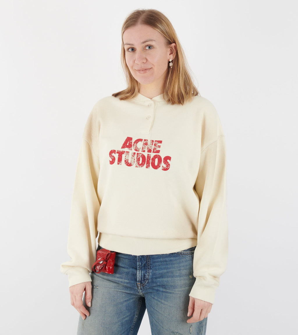 Fleece Logo Sweatshirt Off-white