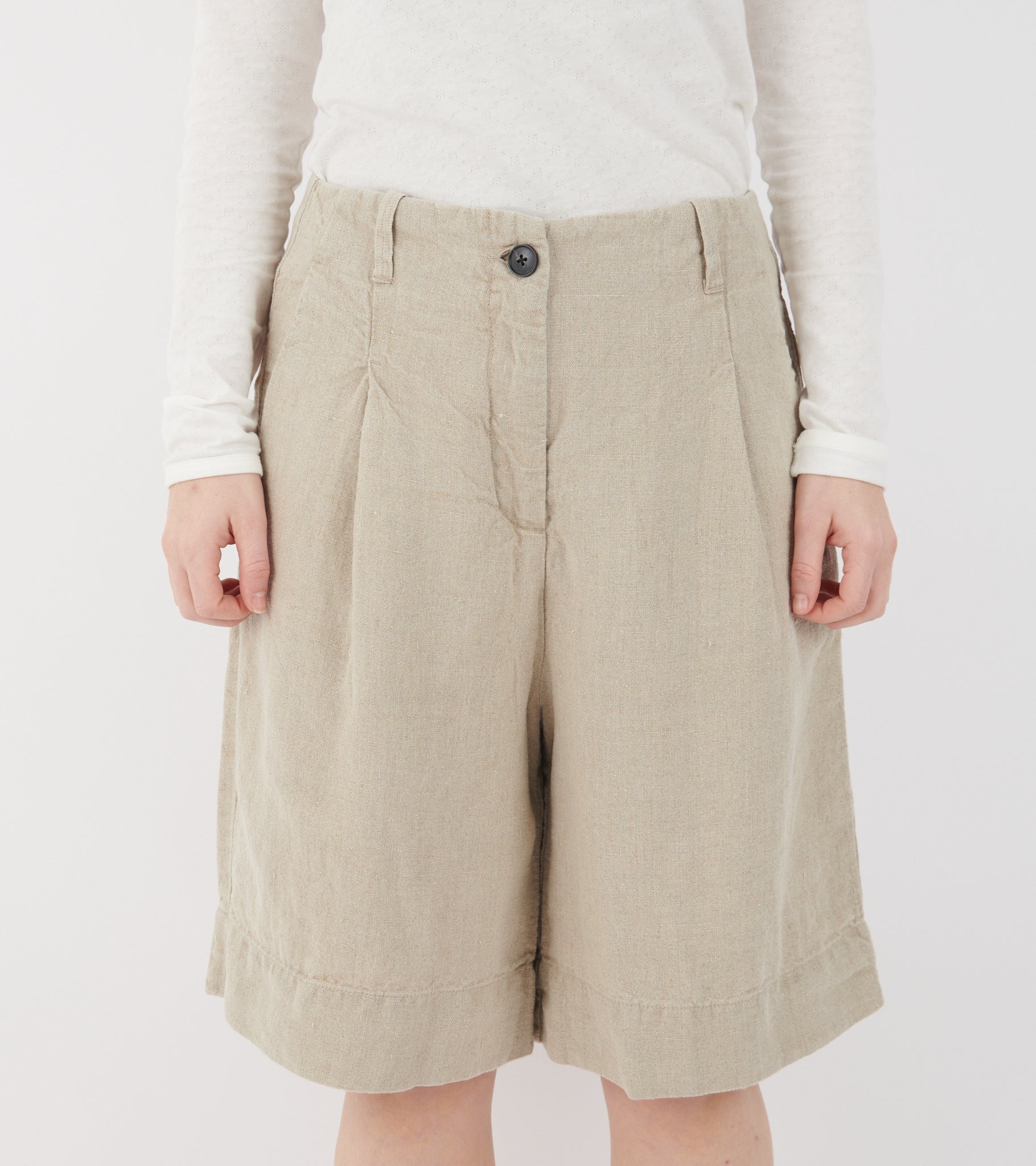 Willy Shorts Heavy Linen Pure Natural