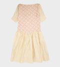 Sonya Dress Silk White Pink Pearls