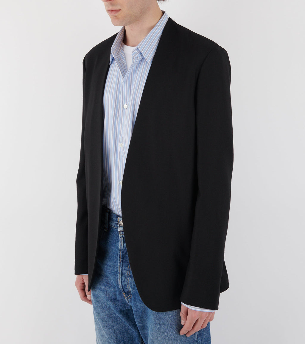 Minimal Wool Jacket Black