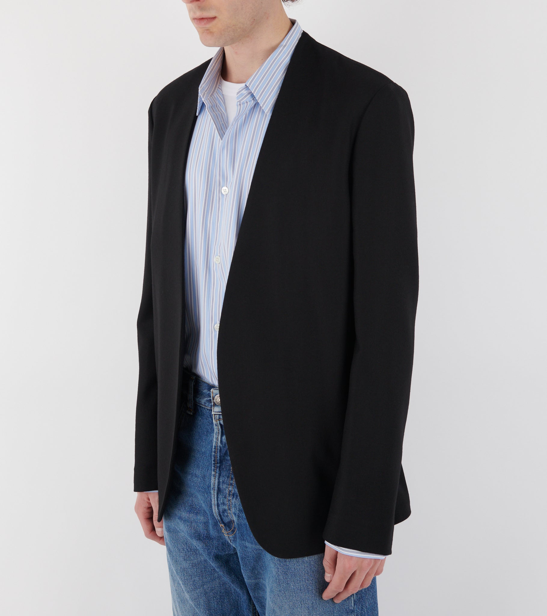 Minimal Wool Jacket Black