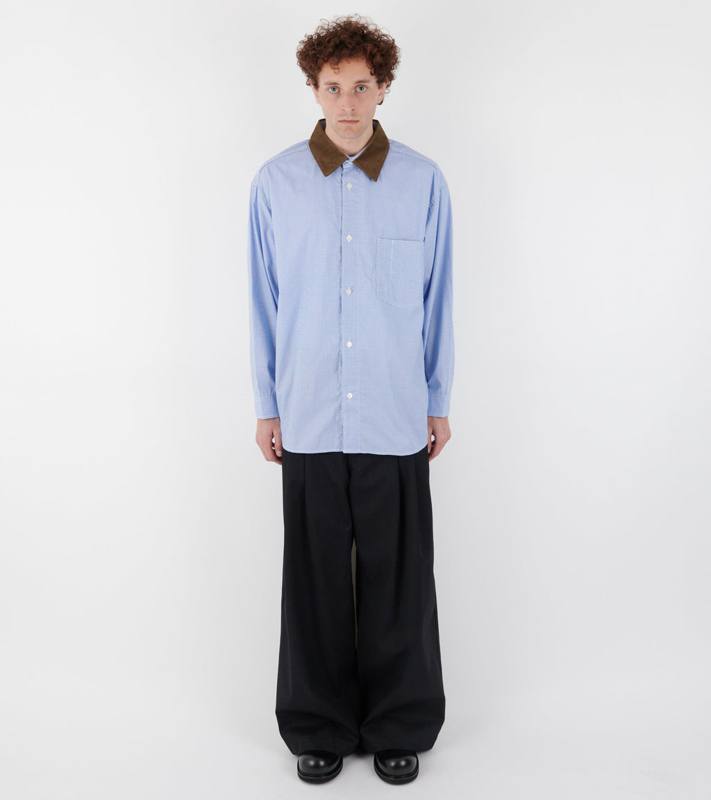 Check Shirt Light Blue/Brown