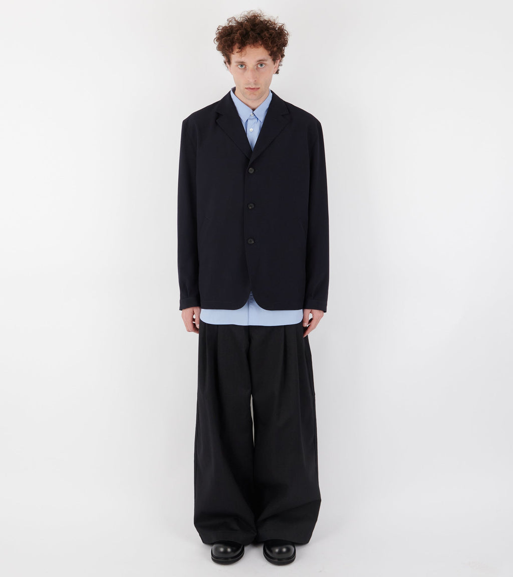 Tropical Wool Blazer Dark Navy