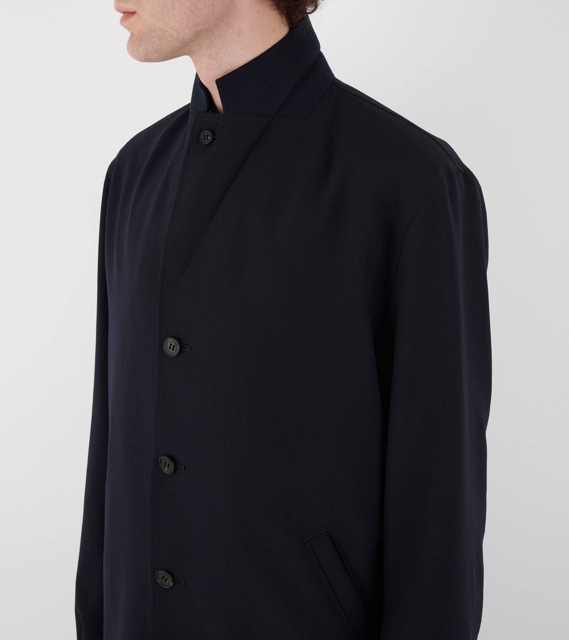 Tropical Wool Blazer Dark Navy