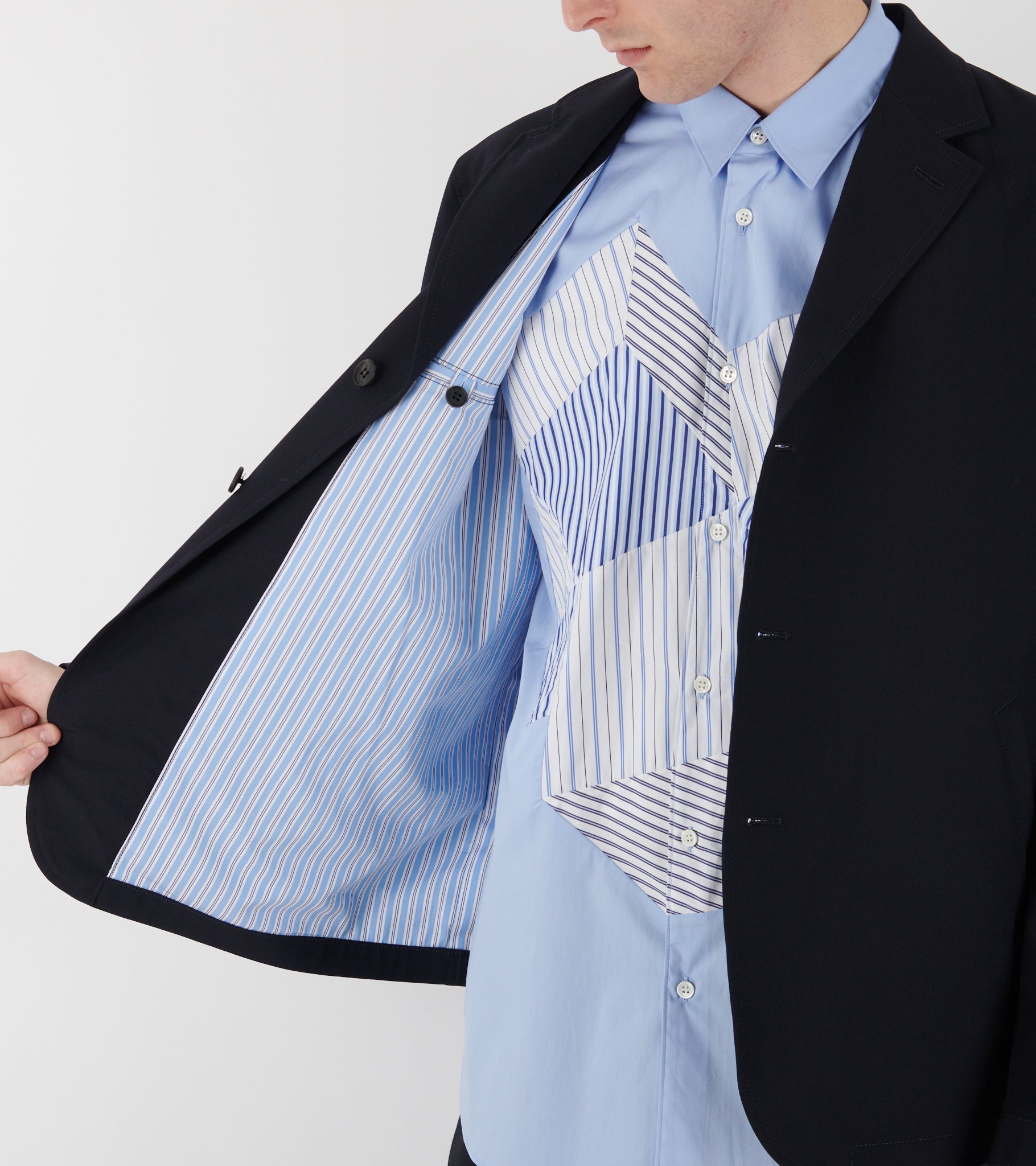 Tropical Wool Blazer Dark Navy