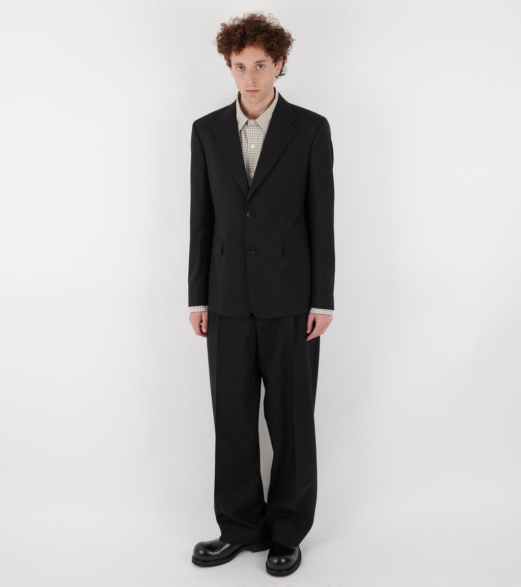 Service Trousers Black Tropical Wool