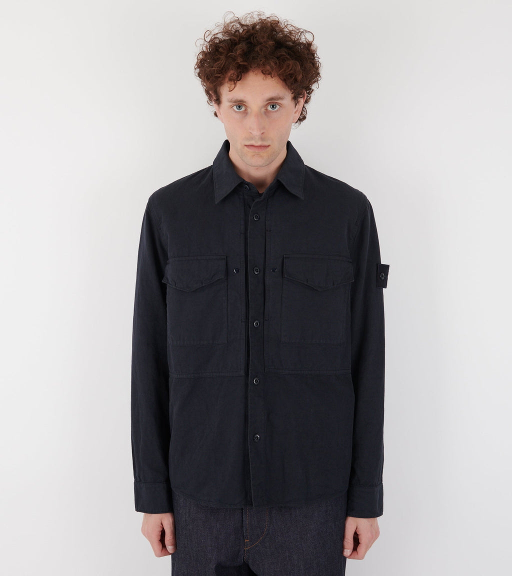Linen Ghost Overshirt Navy