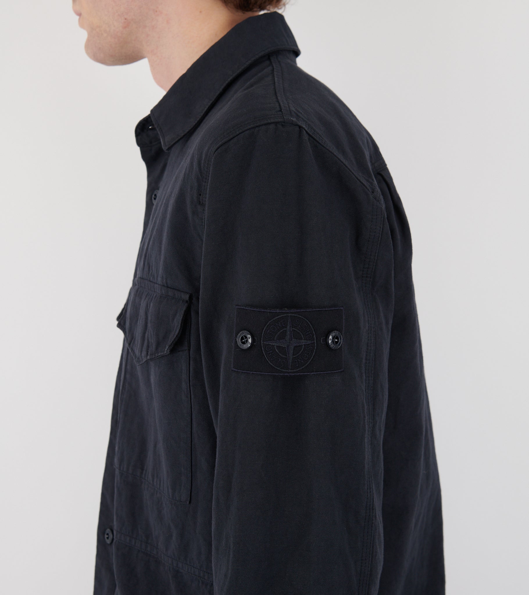 Linen Ghost Overshirt Navy