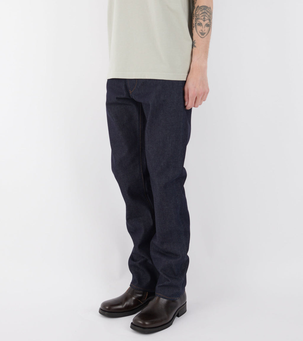 Indigo Denim Raw Jeans Straight Blue