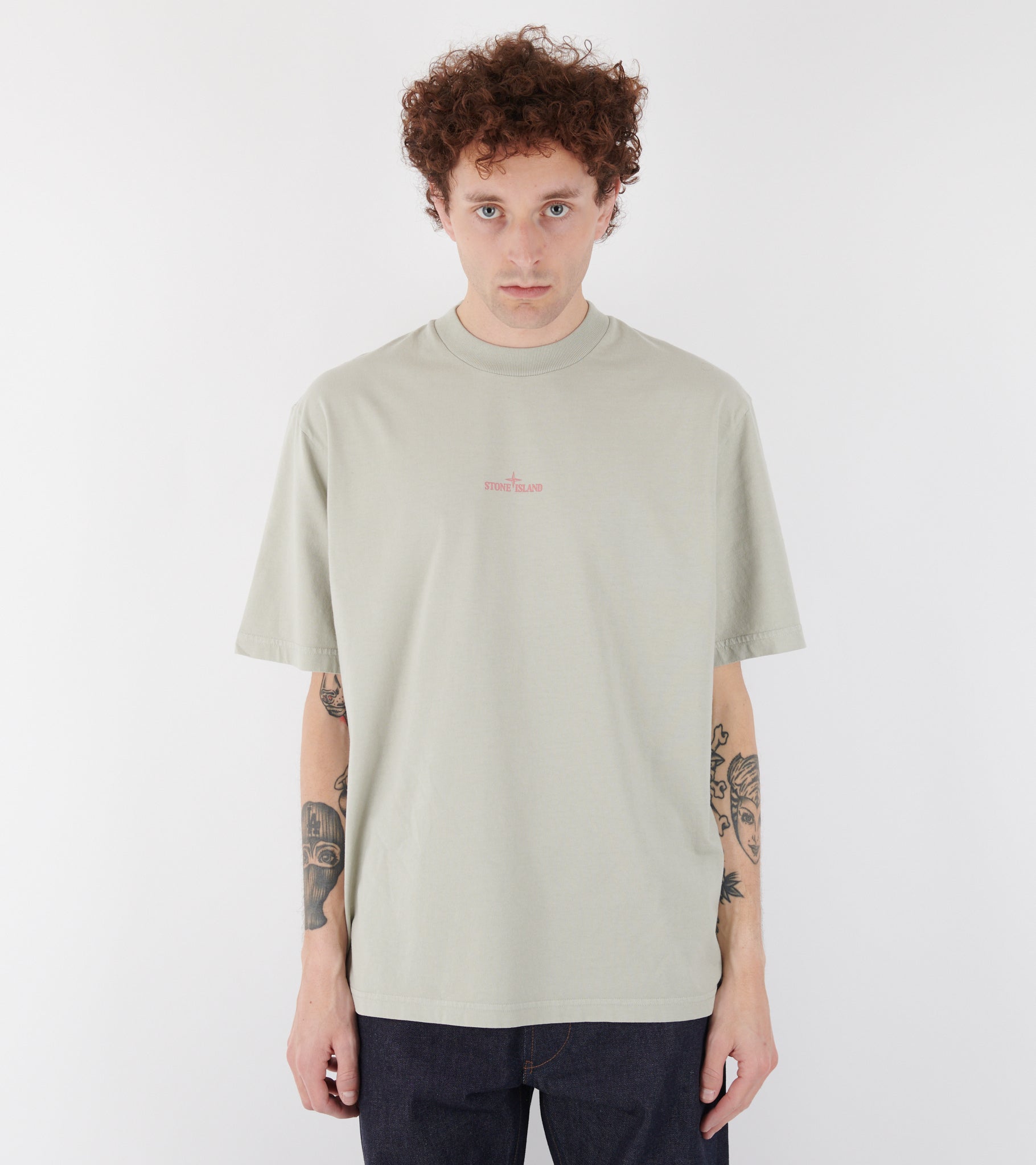 Print T-shirt Sandy Grey
