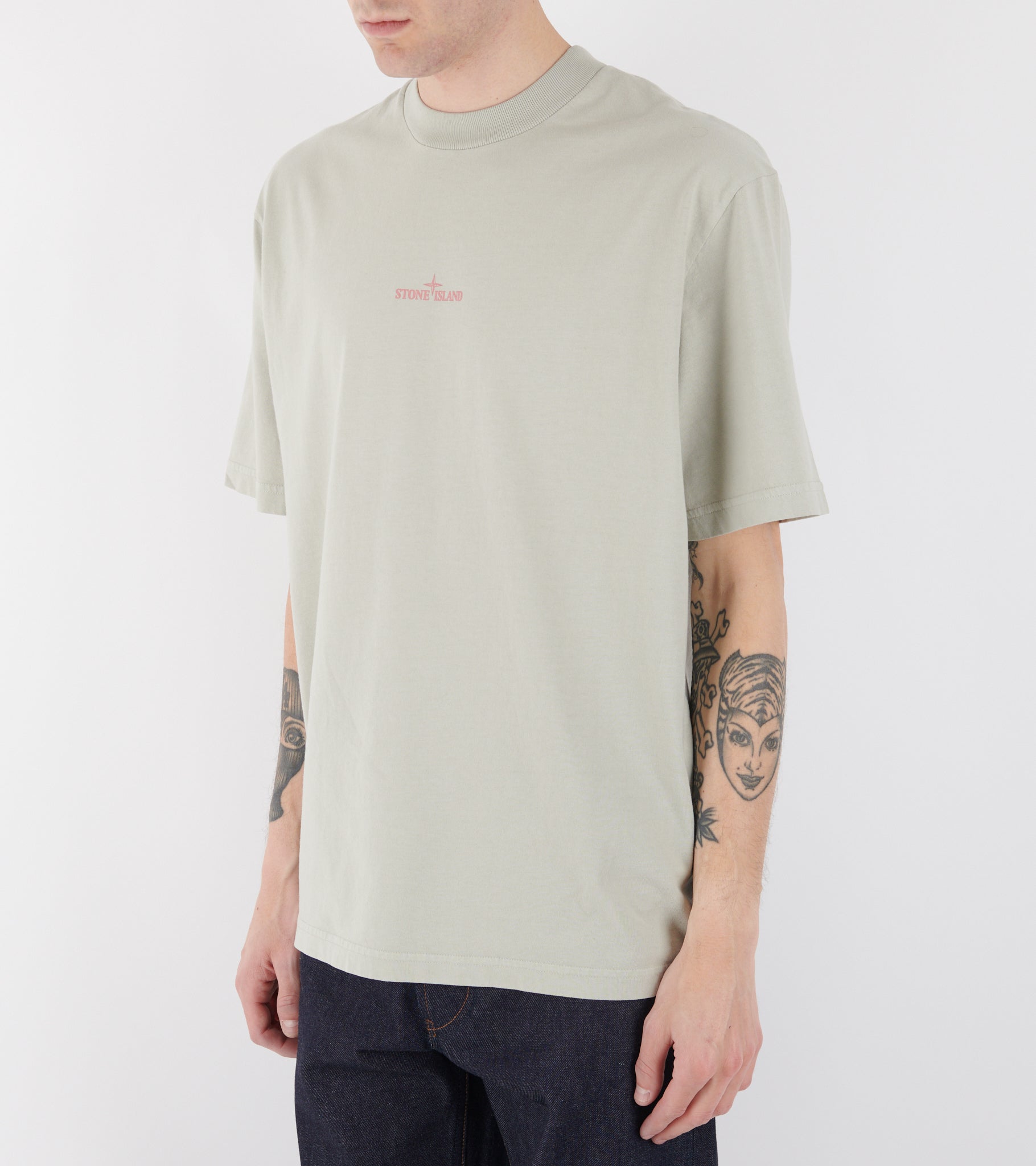 Print T-shirt Sandy Grey