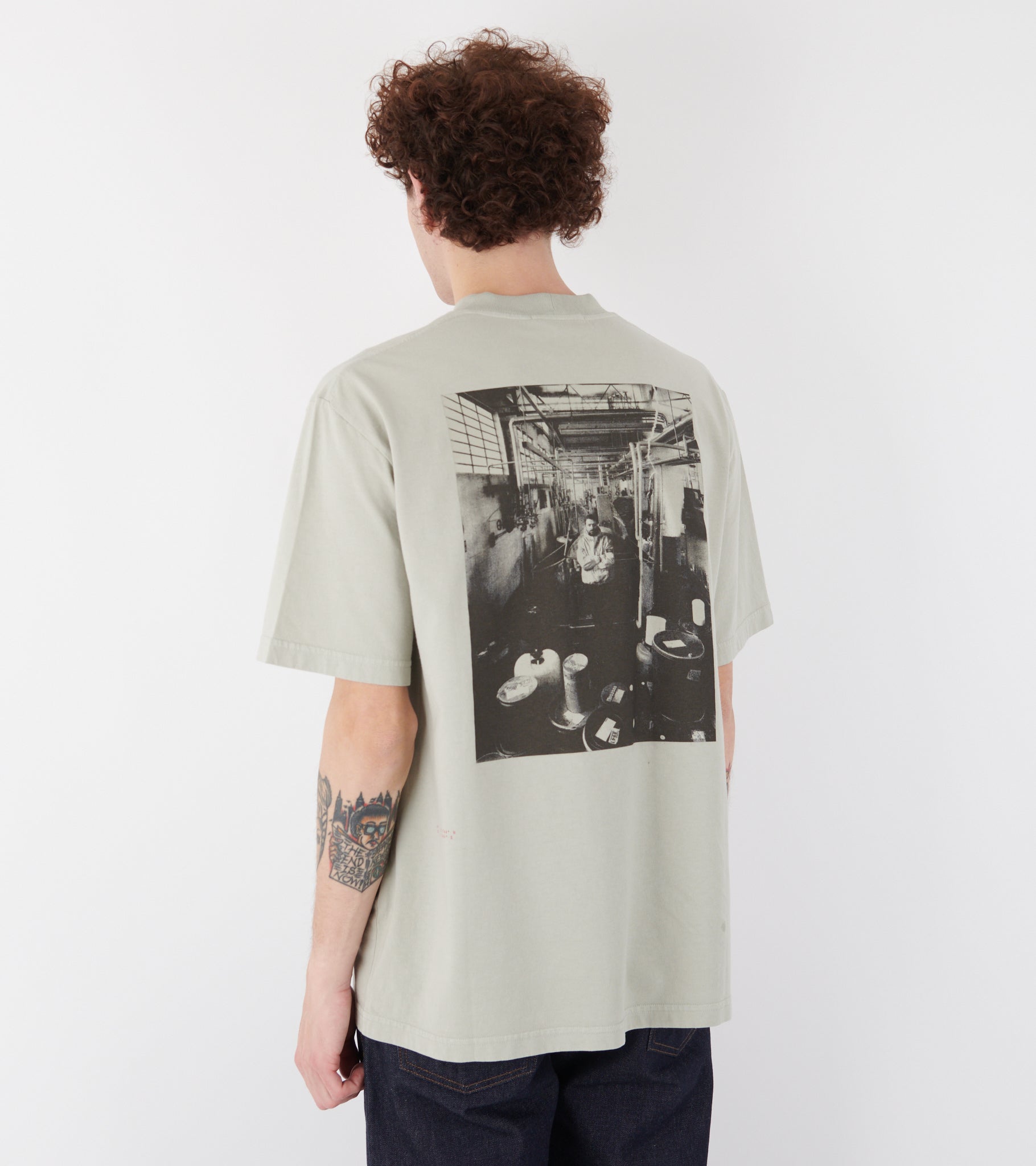 Print T-shirt Sandy Grey