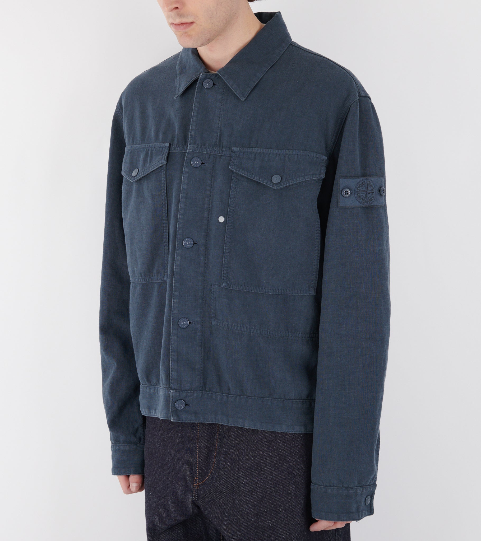 Bonded Linen-TC S.I. Ghost Jacket Dusty Petrol Blue