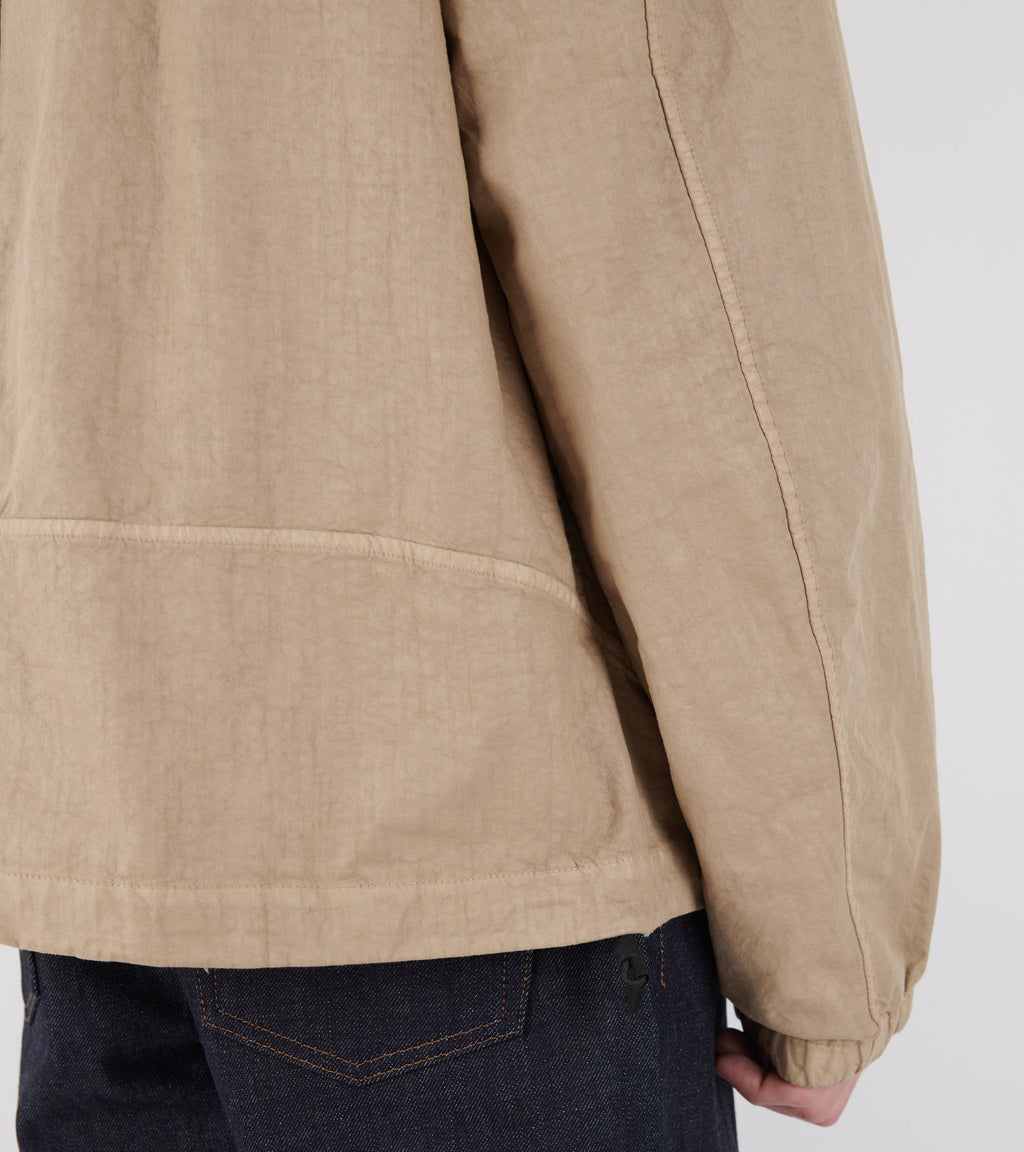 Organic-Look Nylon Panama-TC Jacket Beige