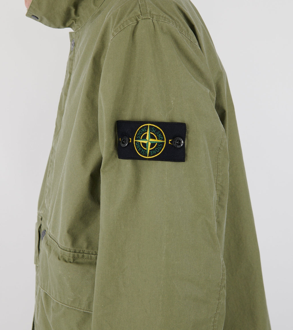 Waxed Pigment Cotton Tela Jacket Green