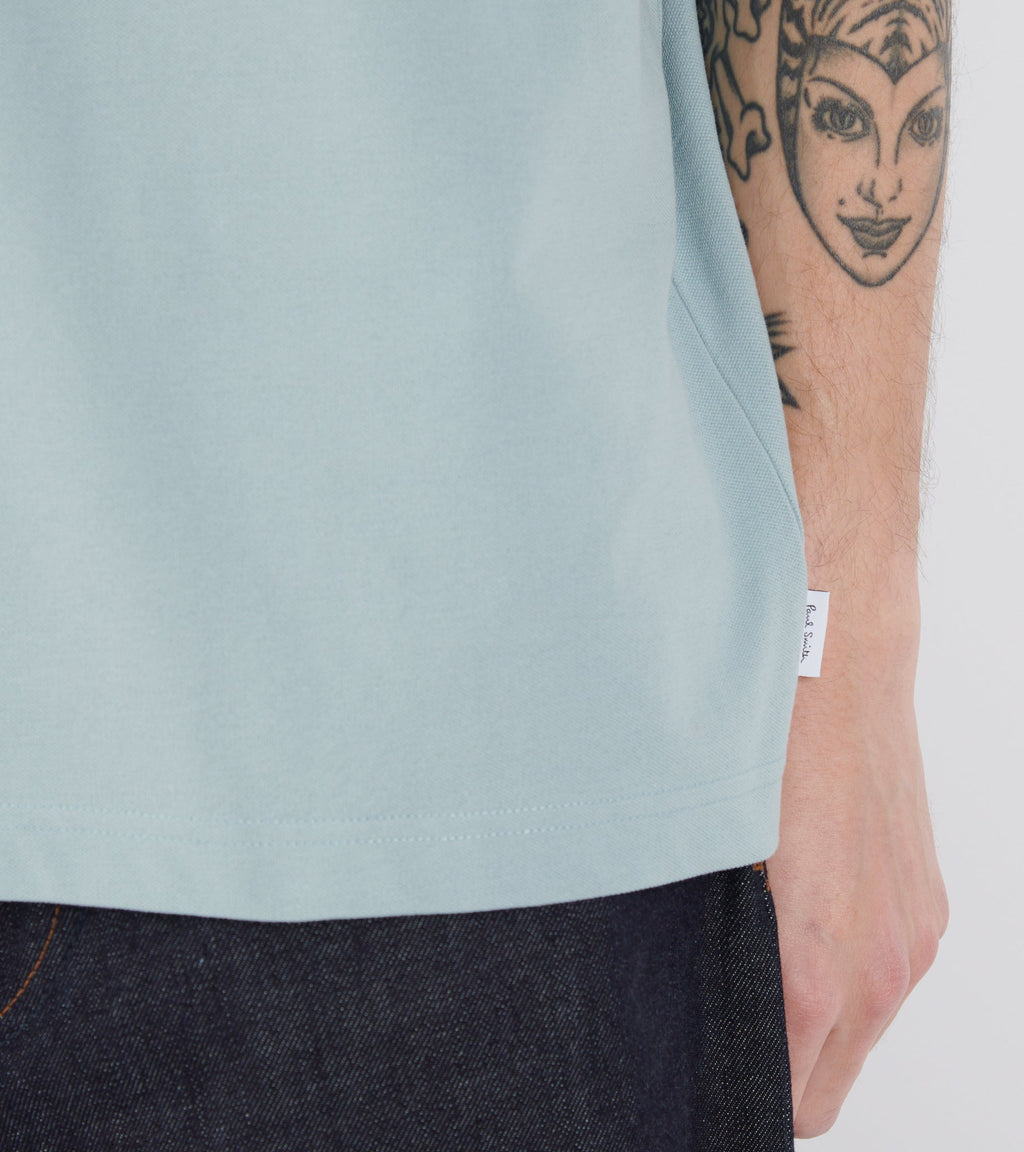 S/S Polo Shirt Light Blue/Cream
