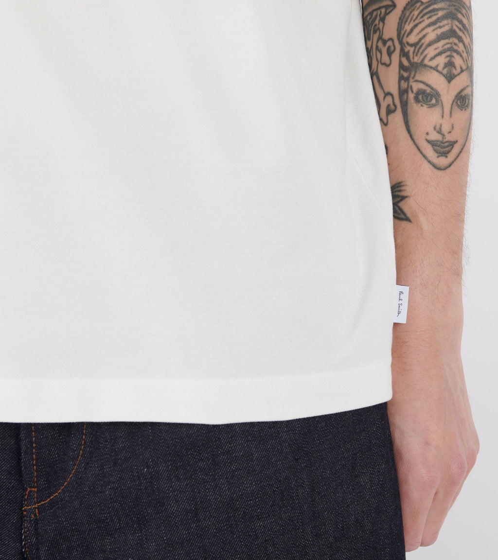 S/S Polo Shirt White/Green