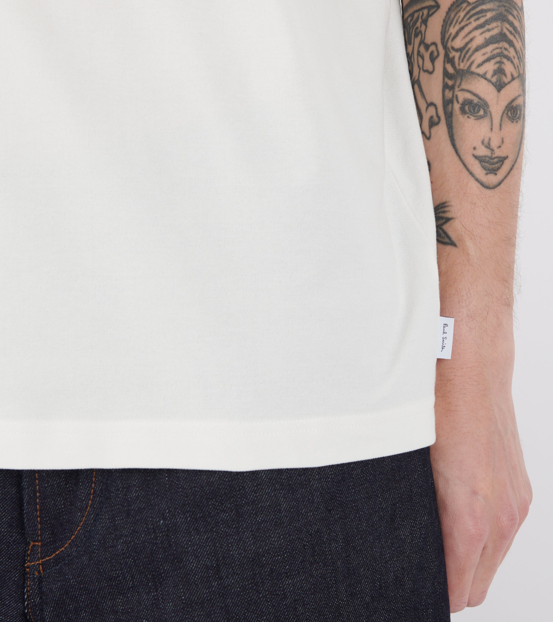S/S Polo Shirt White/Green