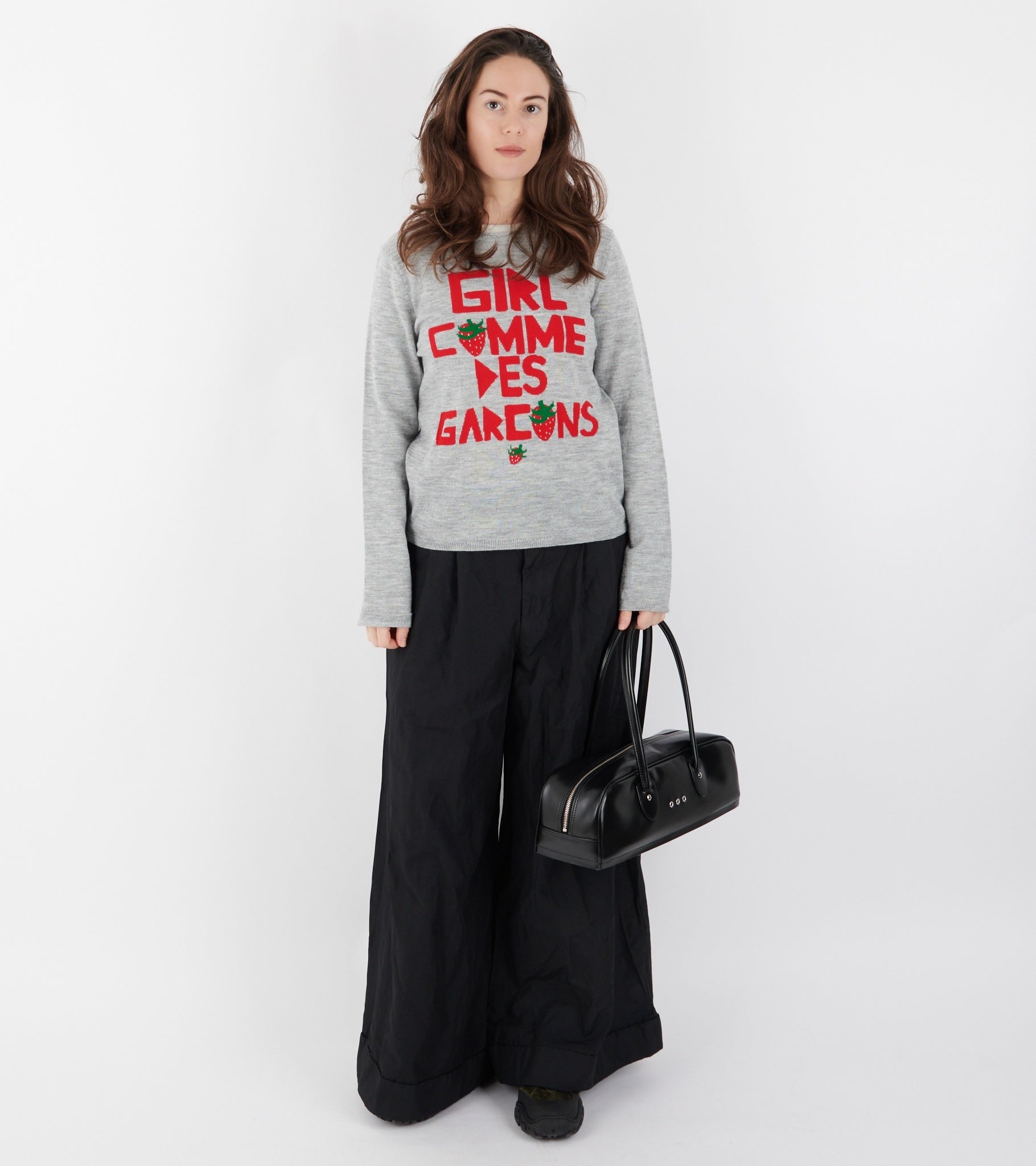 Large Bowler Shoulder Bag Black