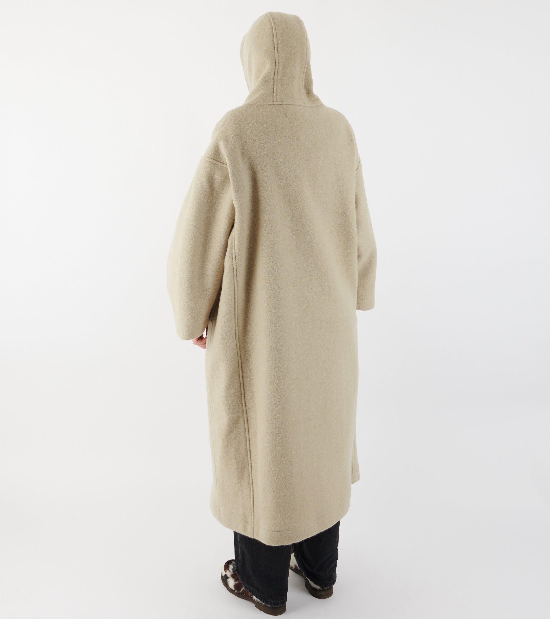 Klippan Boiled Wool Duffle Coat Oatmeal