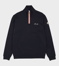 Embroidered Logo Polo T-neck Sweatshirt Navy