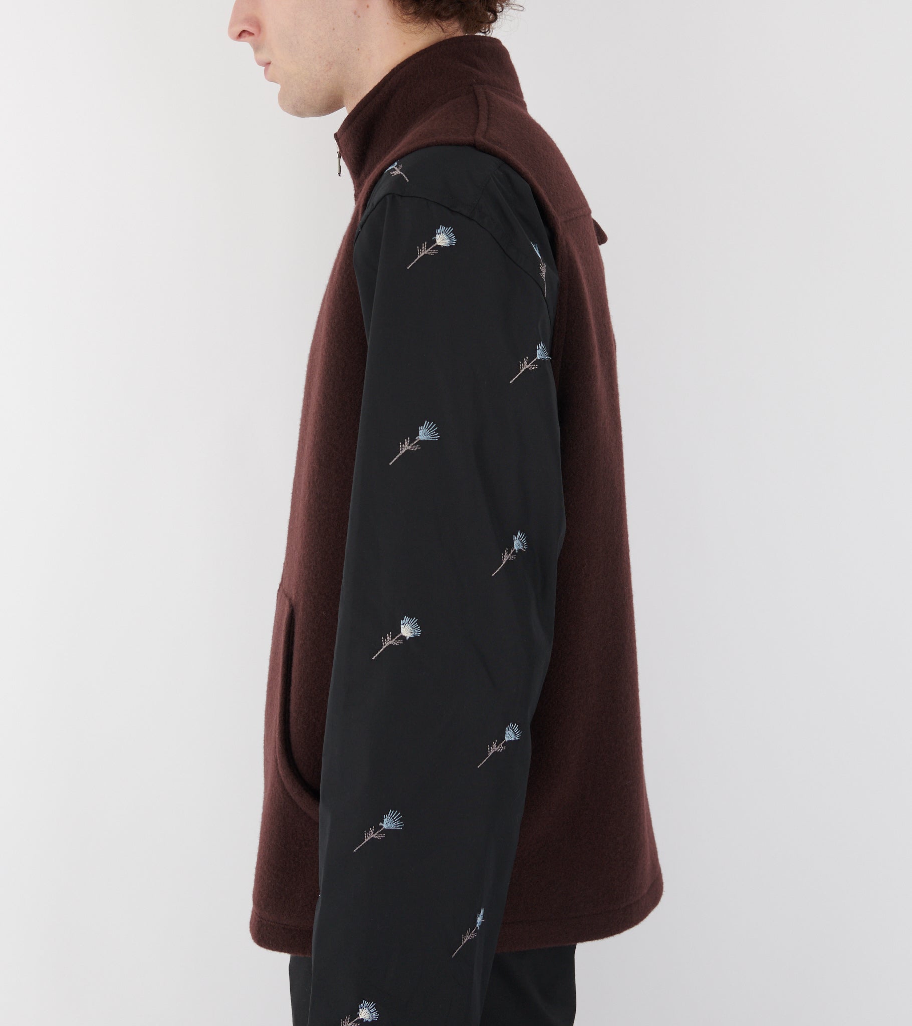 Fleece Full Zip Vest Tanin
