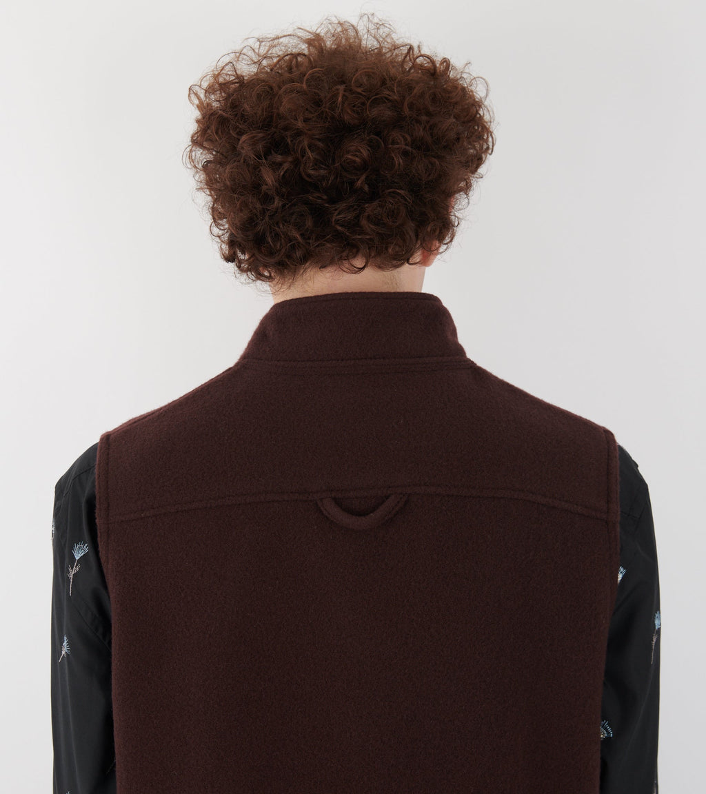 Fleece Full Zip Vest Tanin