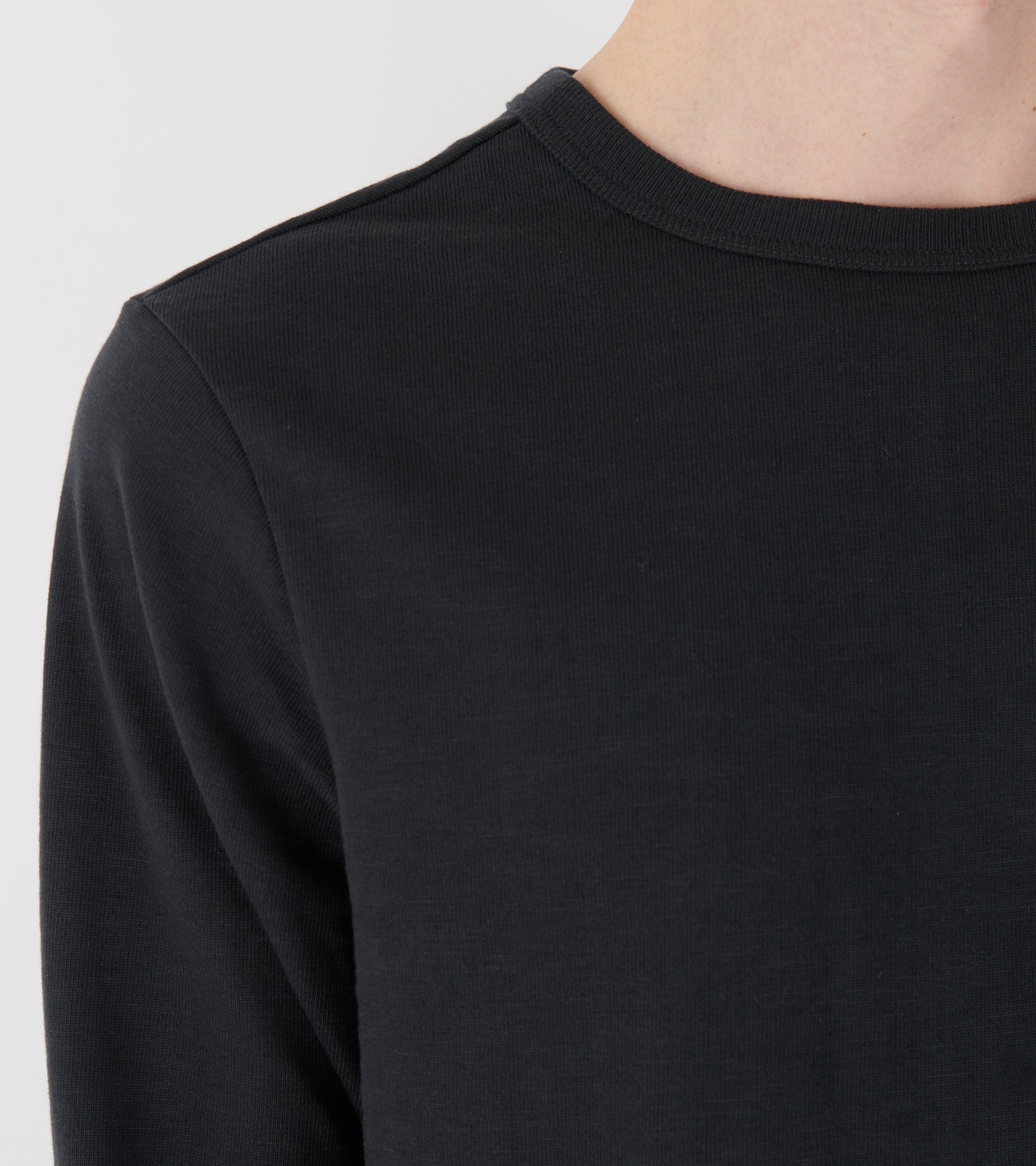 2S18 Loopwheeled Relaxed Fit Heavyweight Longsleeve Charcoal