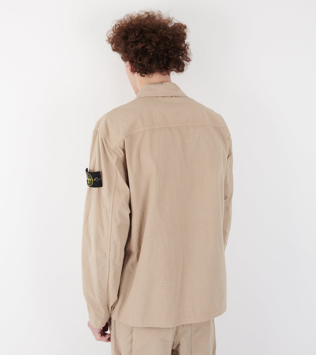 Cotton Ripstop Overshirt Beige