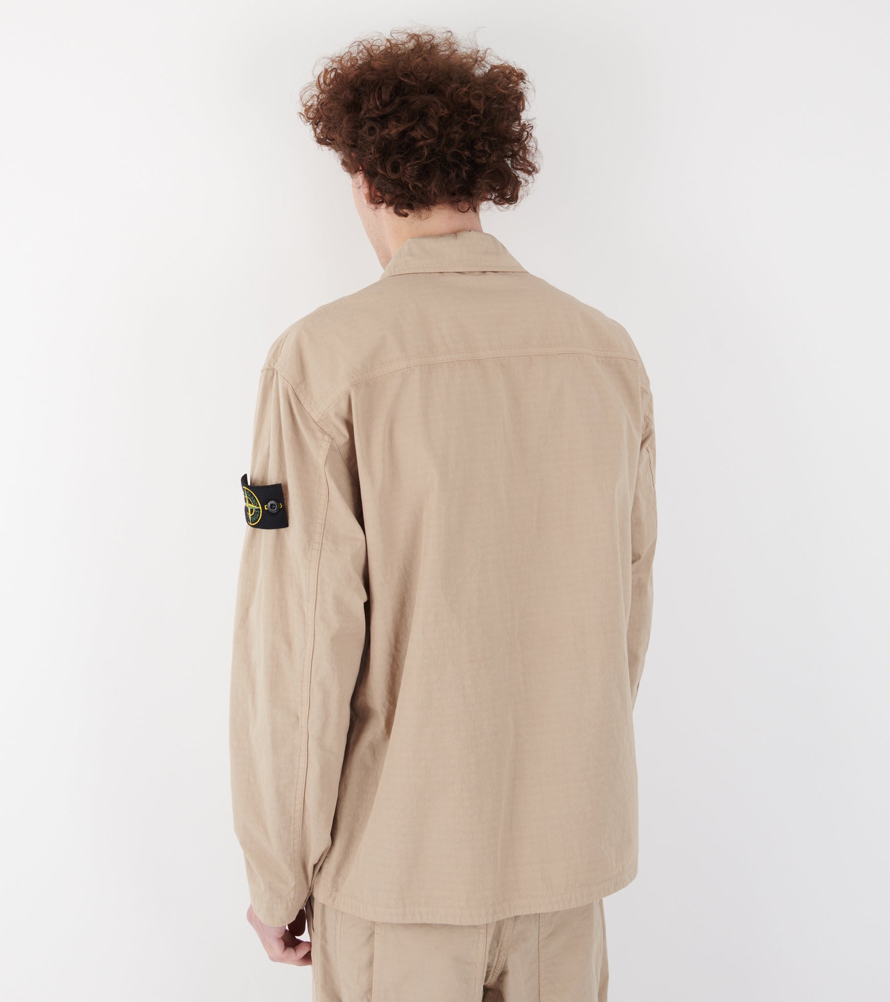 Cotton Ripstop Overshirt Beige