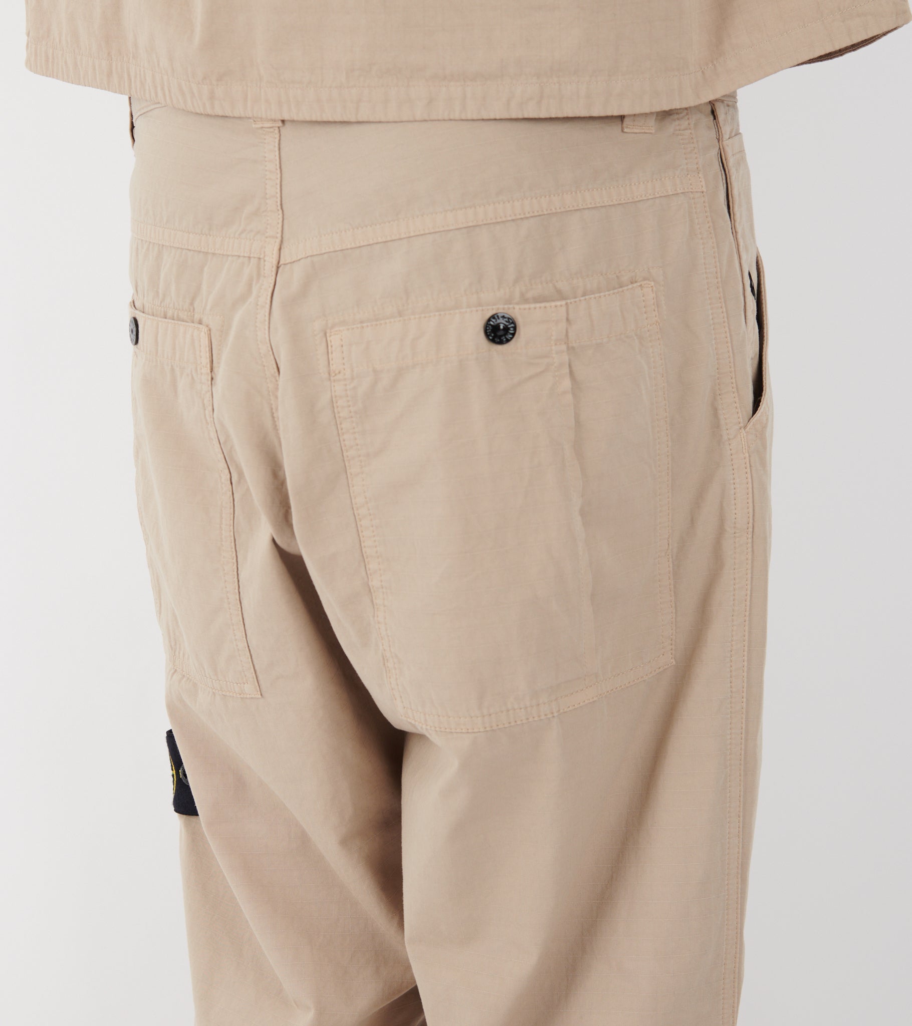 Cotton Ripstop Trousers Beige