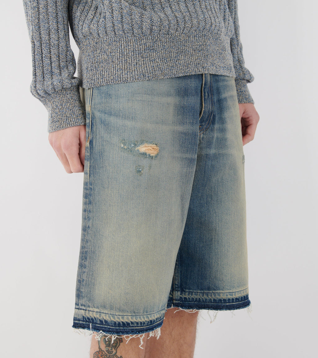 Super Wide Shorts Well Worn Blue