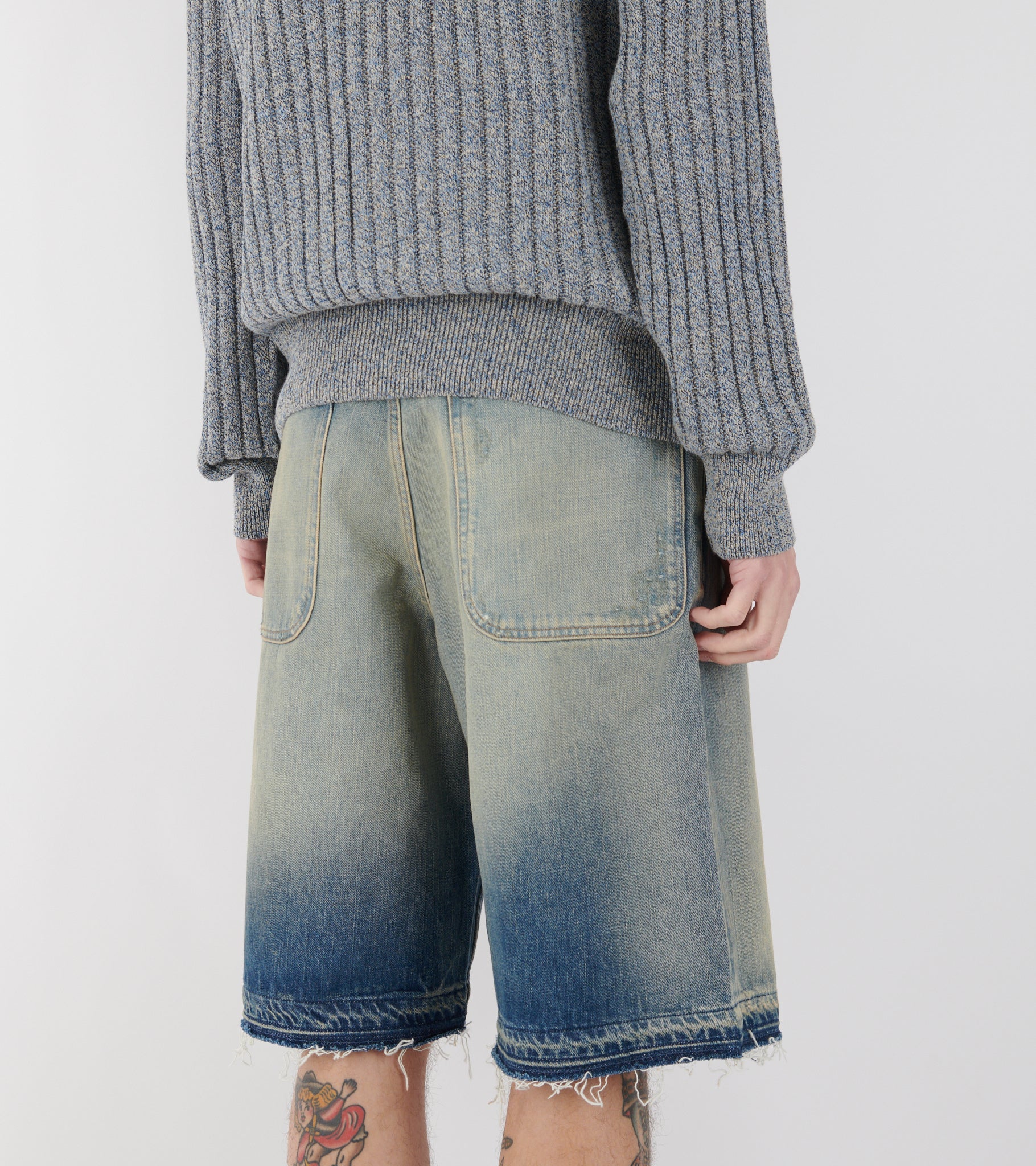 Super Wide Shorts Well Worn Blue