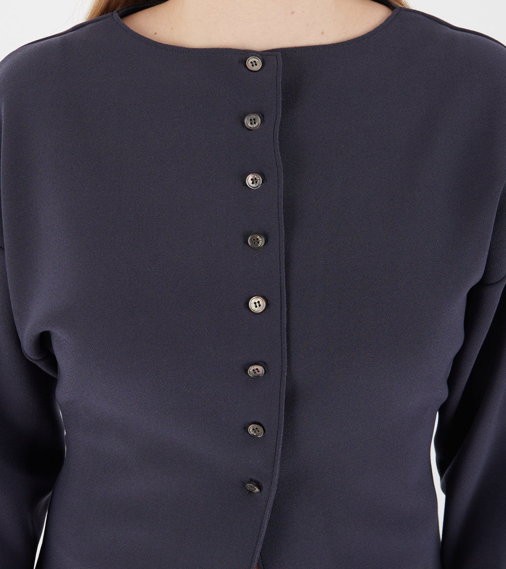 Lay2 Boatneck Cardigan Mood Indigo