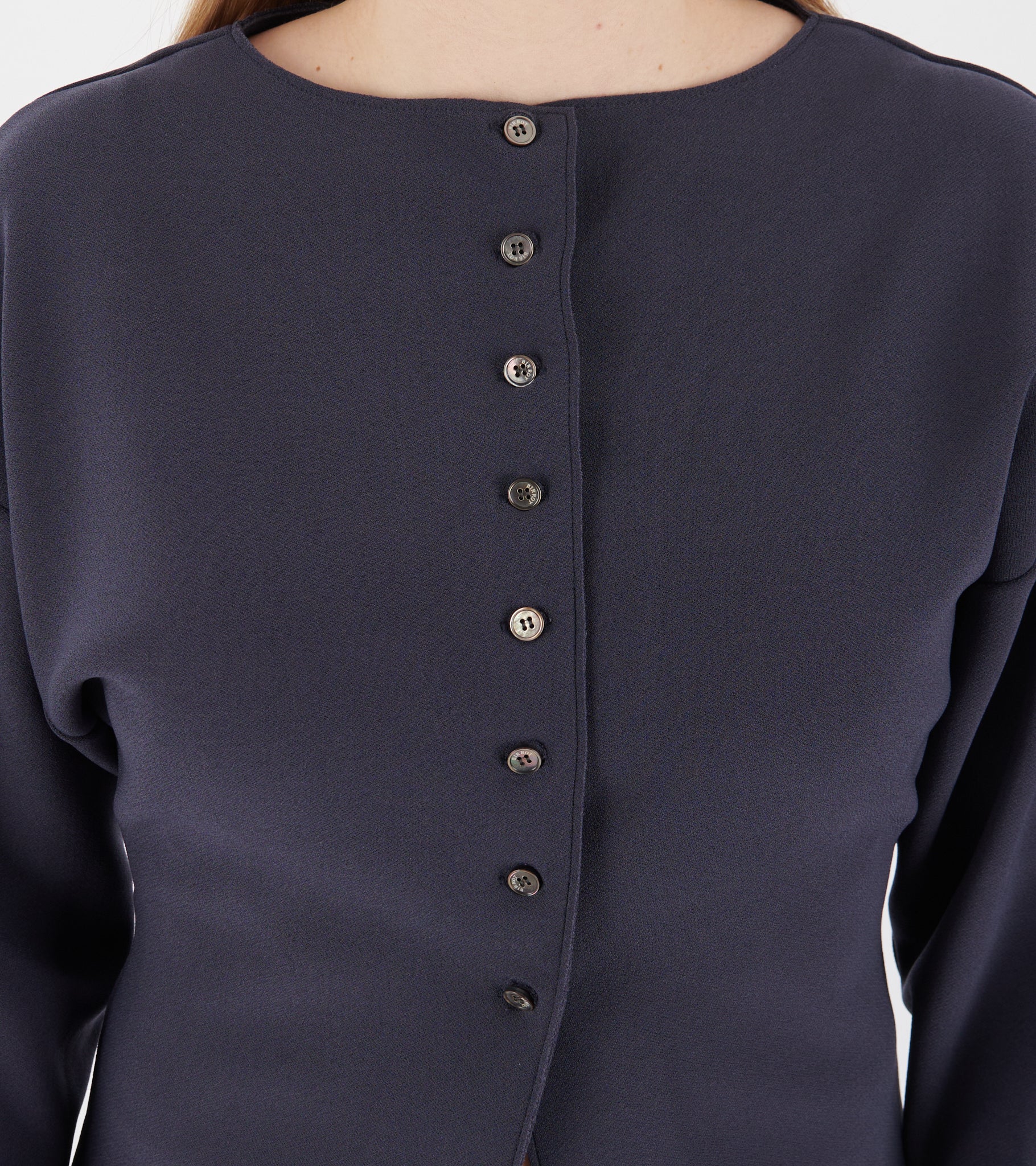 Lay2 Boatneck Cardigan Mood Indigo