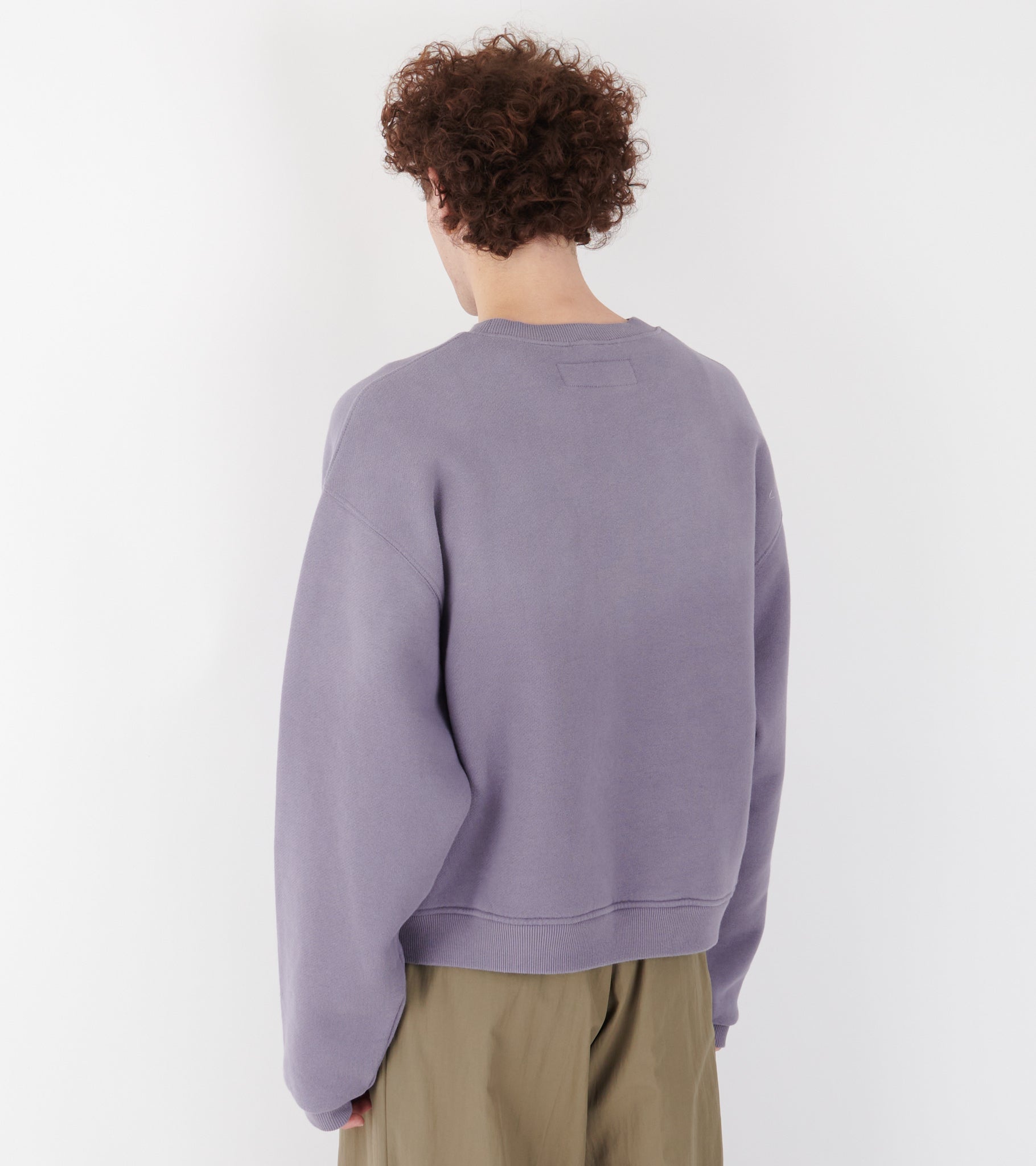 Script Crewneck Sweatshirt Purple