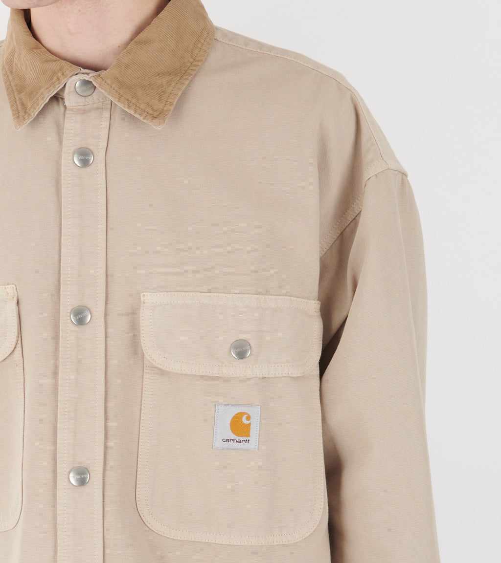 Prescott Shirt Jacket Garment Dyed String/Leather