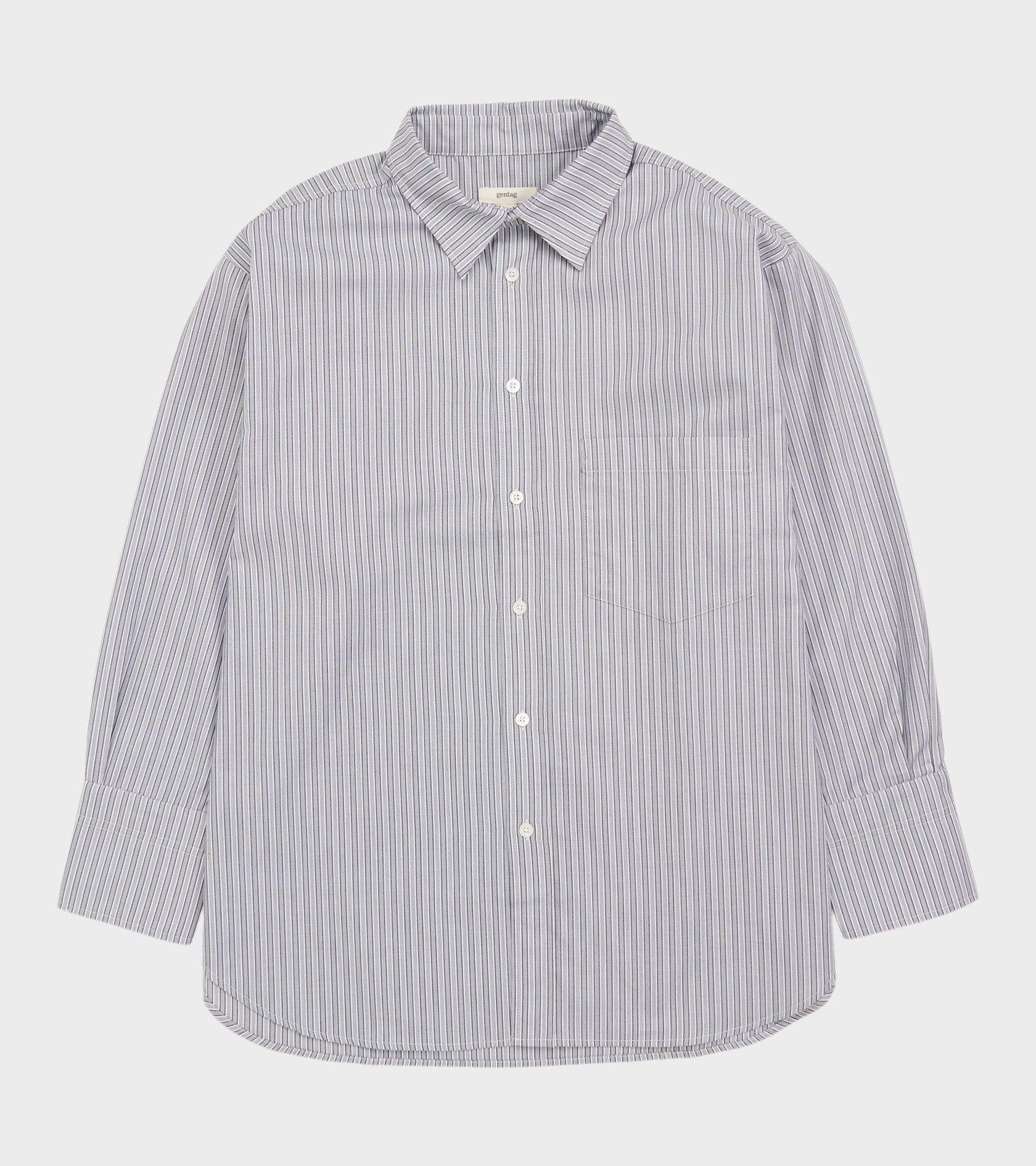 Margit Shirt Blue/Greyish Stripe