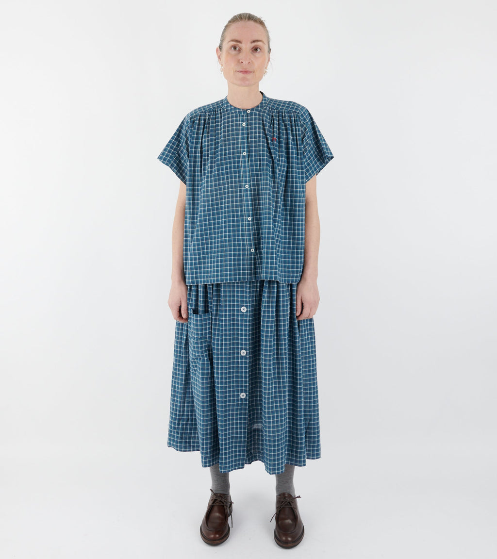 Max Blouse No. 775 Messenger Checks Indigo