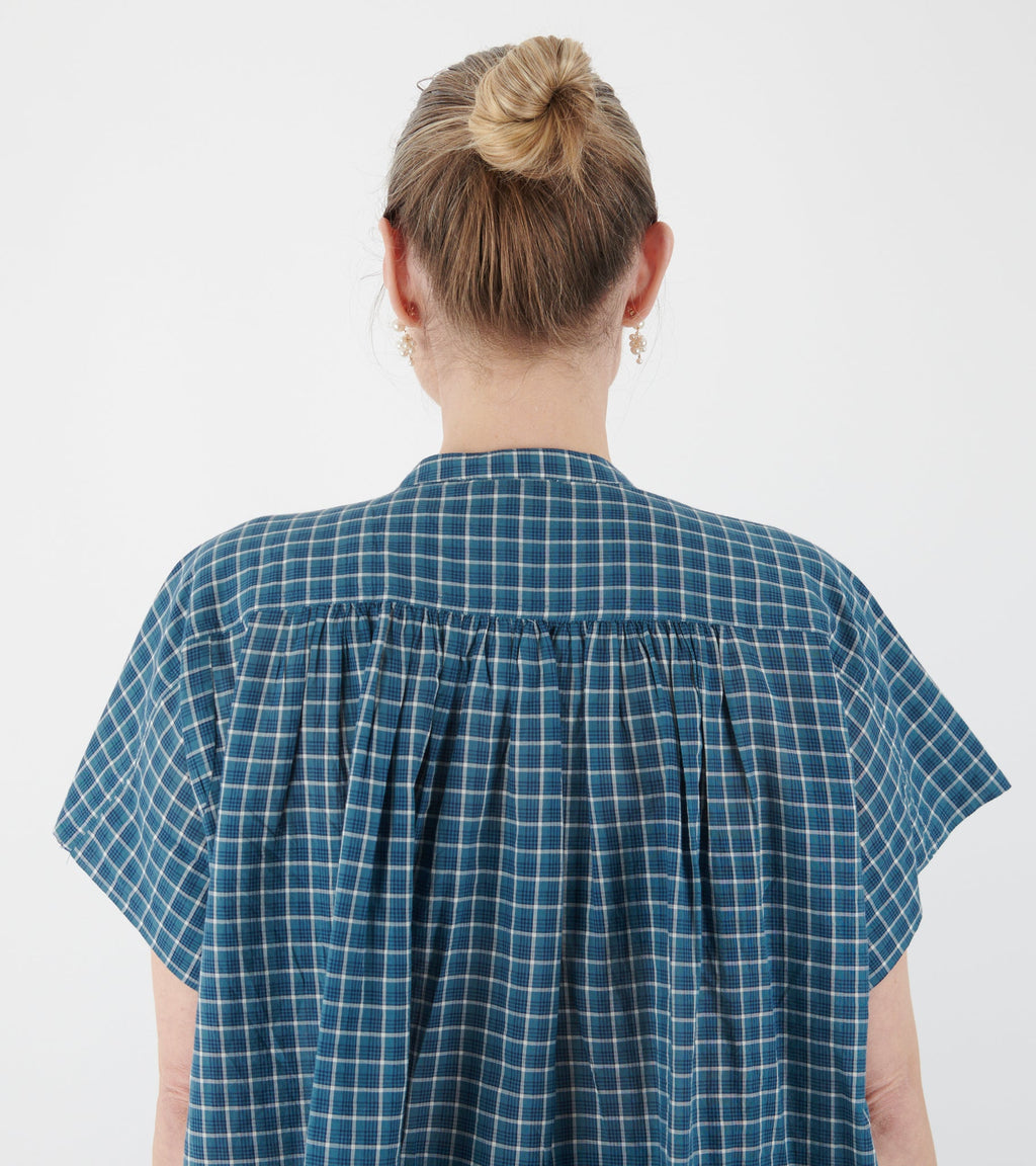 Max Blouse No. 775 Messenger Checks Indigo