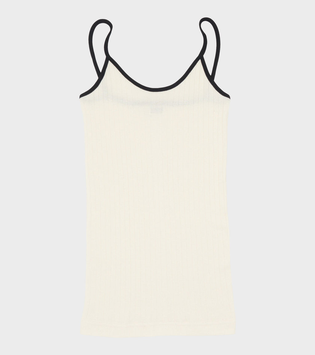 101 Strap Top Kontrast Ecru/Black