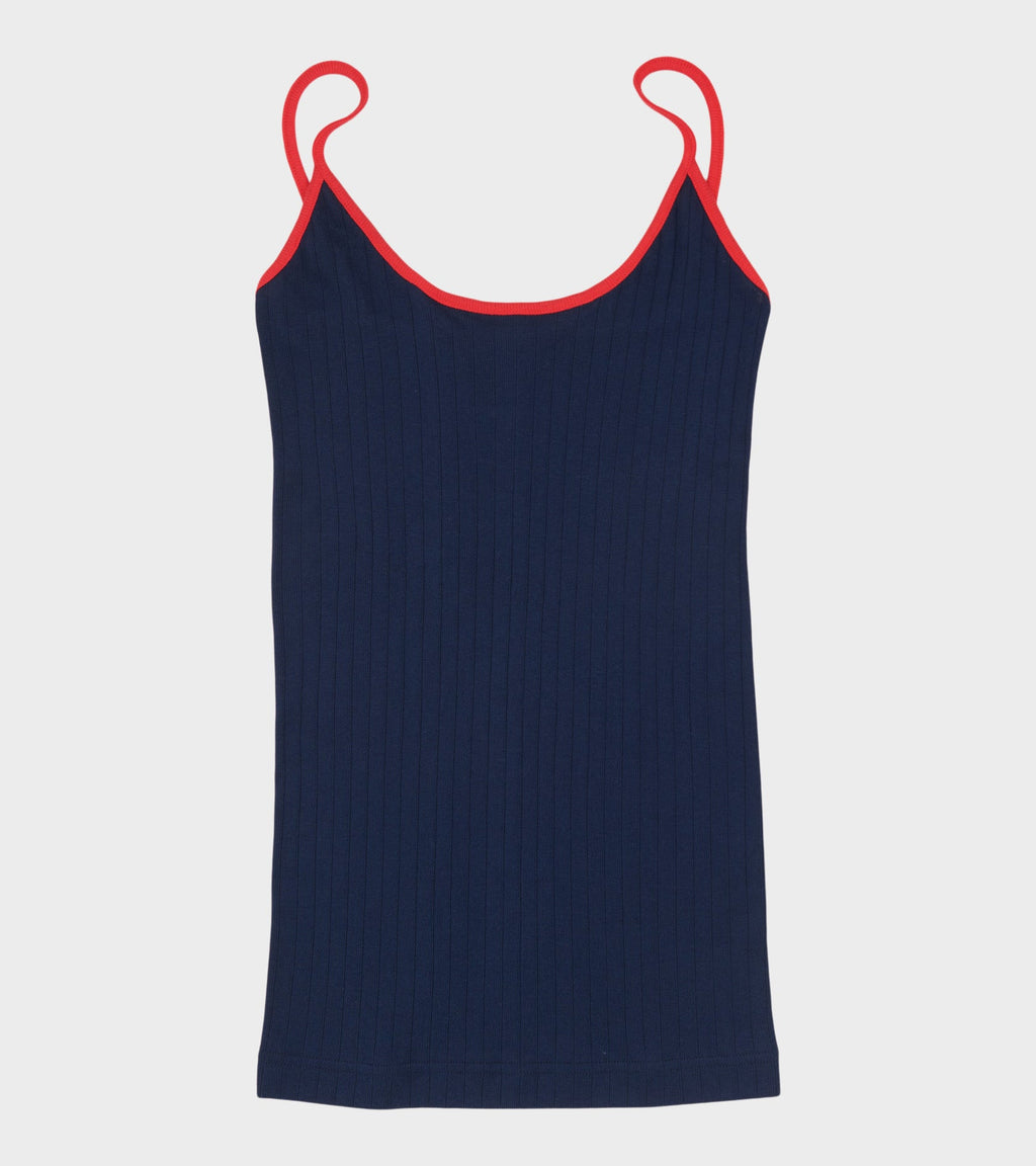 101 Strap Top Kontrast Marine/Red