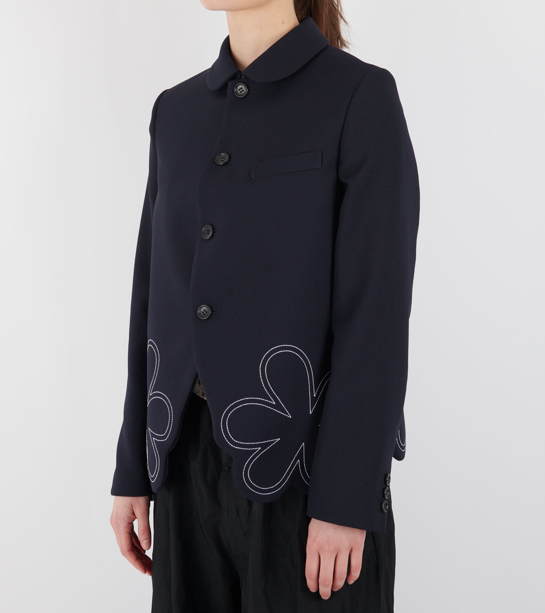 Flower Blazer Navy