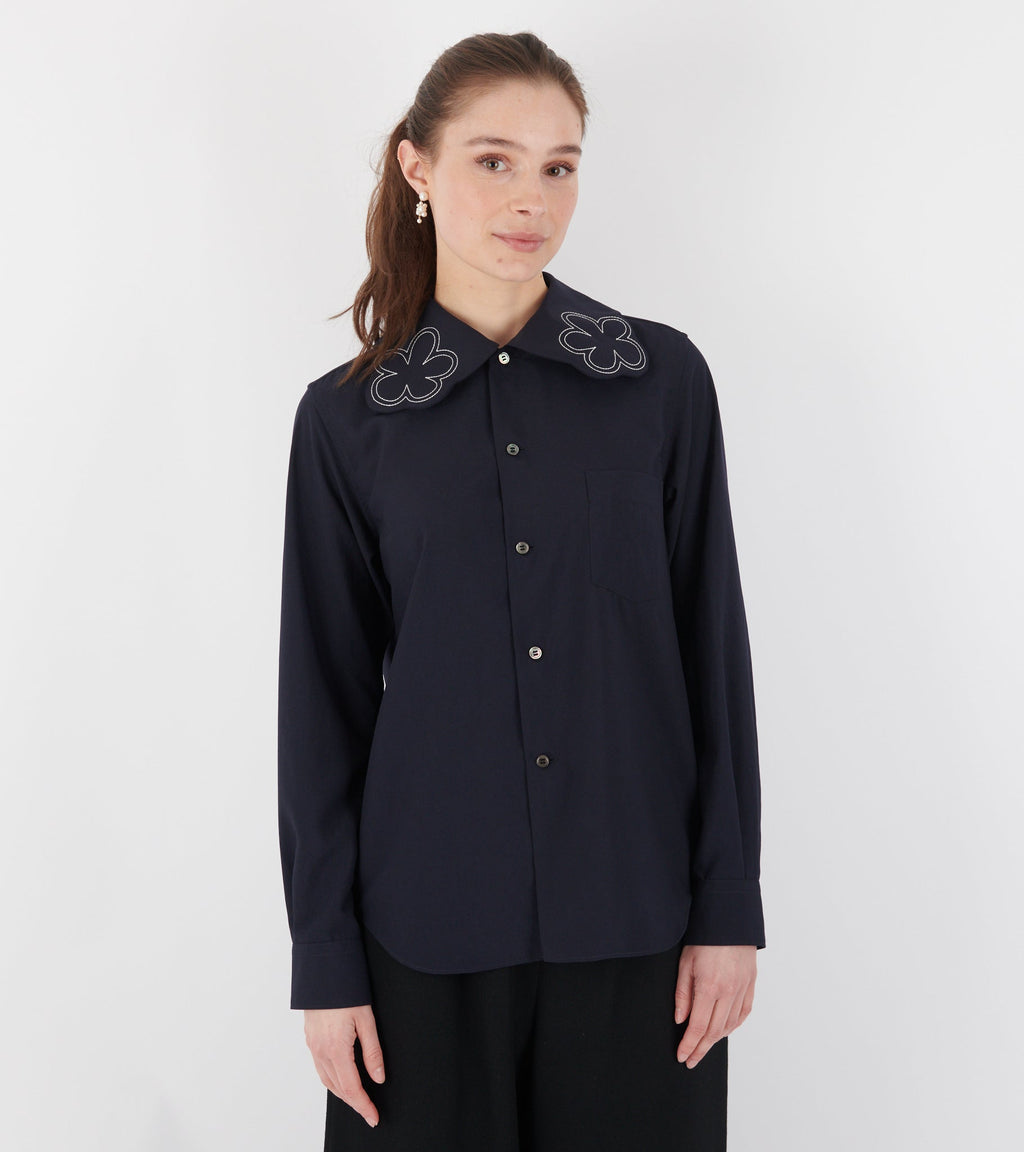 Flower Shirt Navy