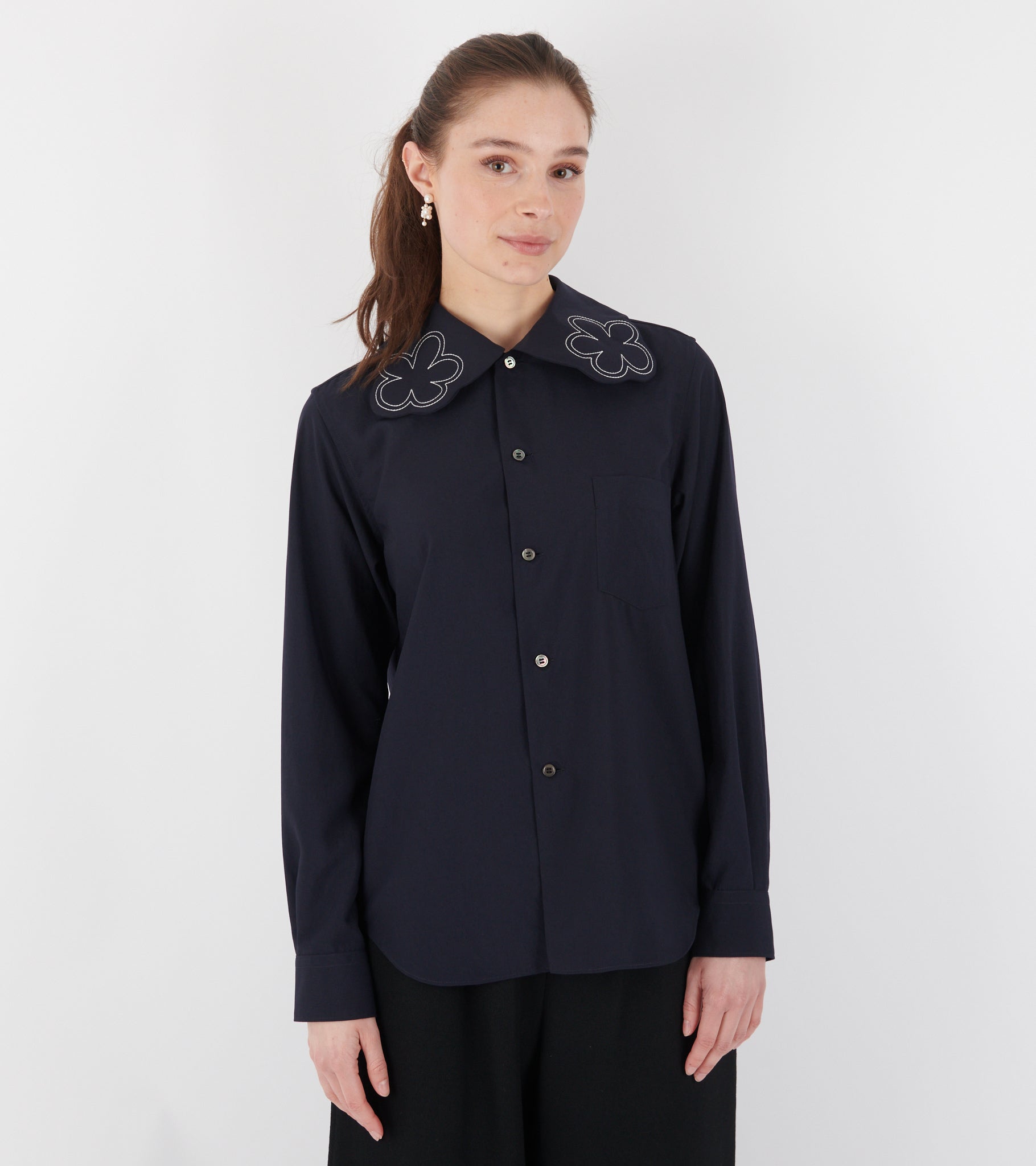 Flower Shirt Navy