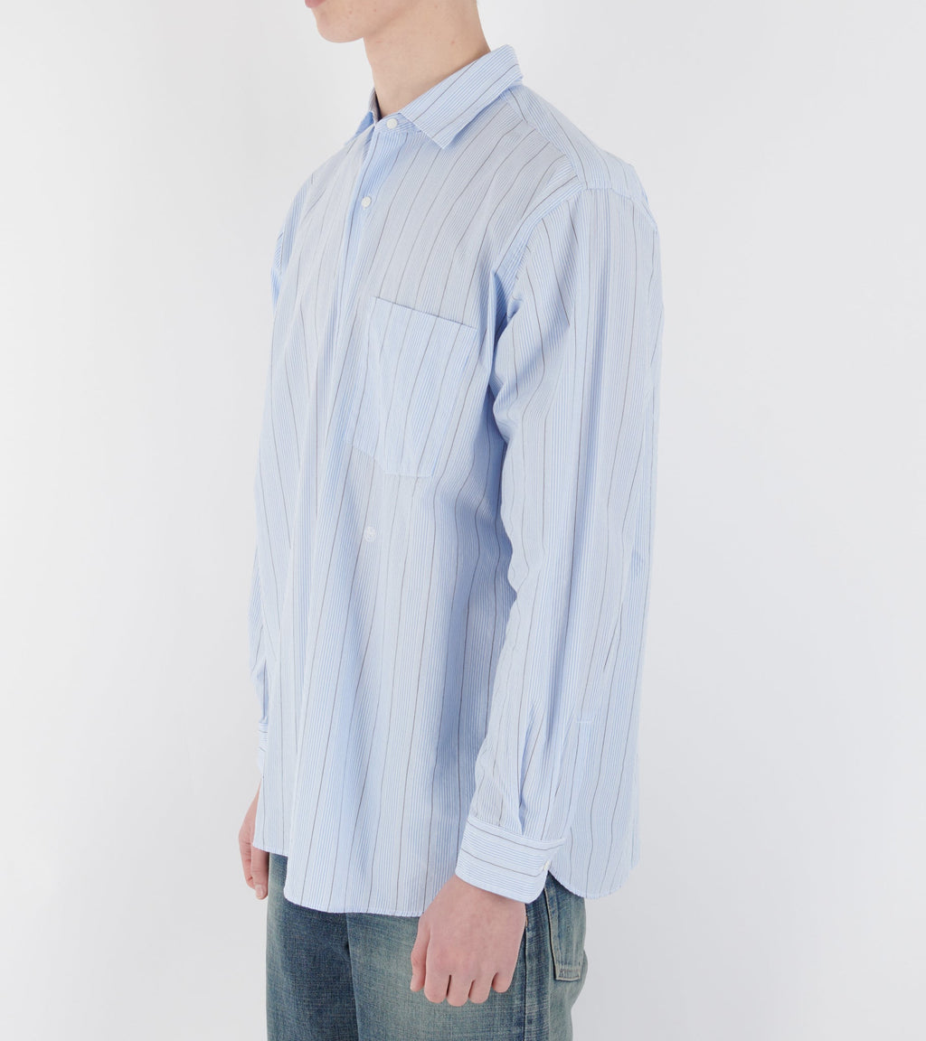 Stripe Wind Shirt Sax
