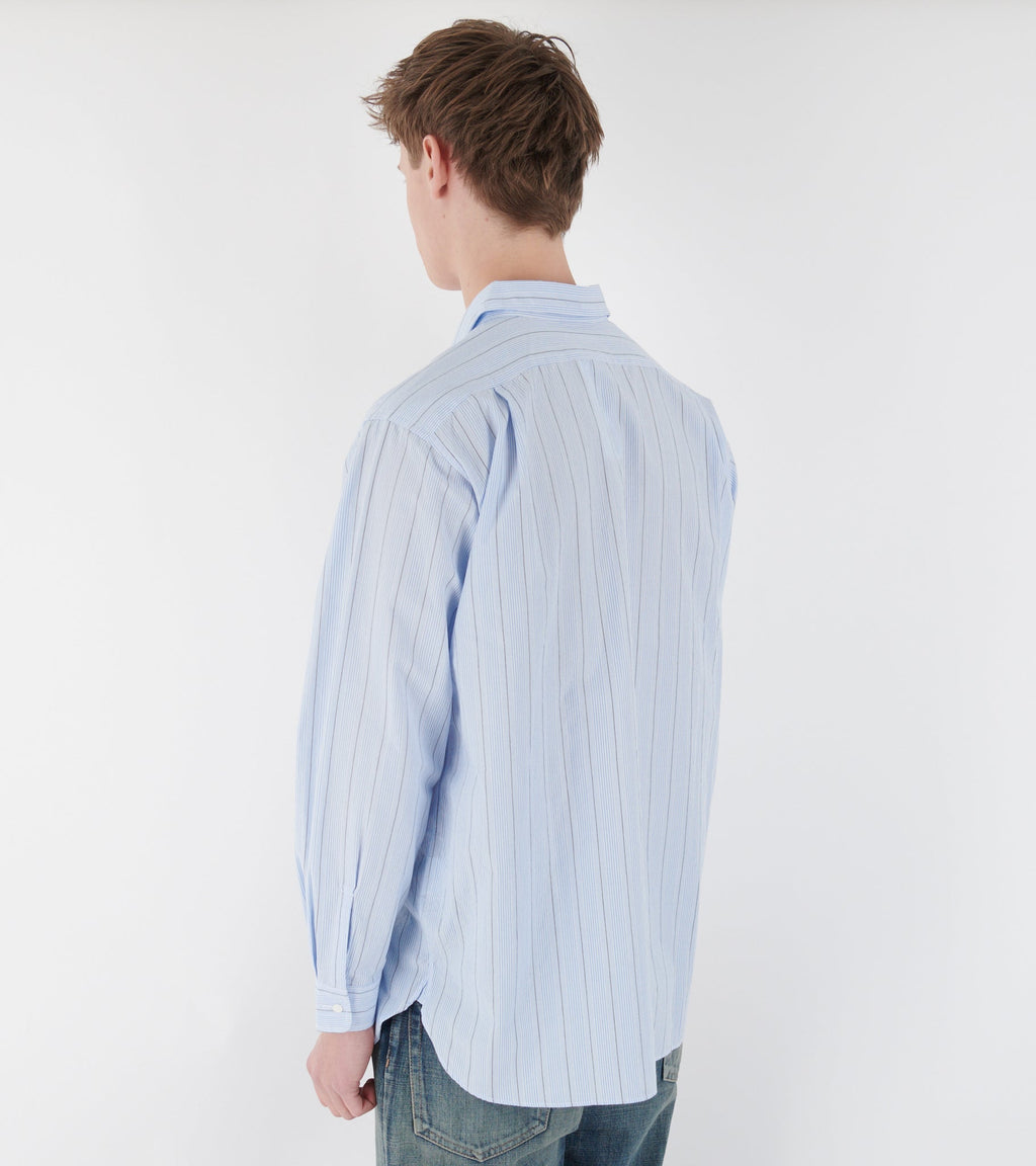 Stripe Wind Shirt Sax